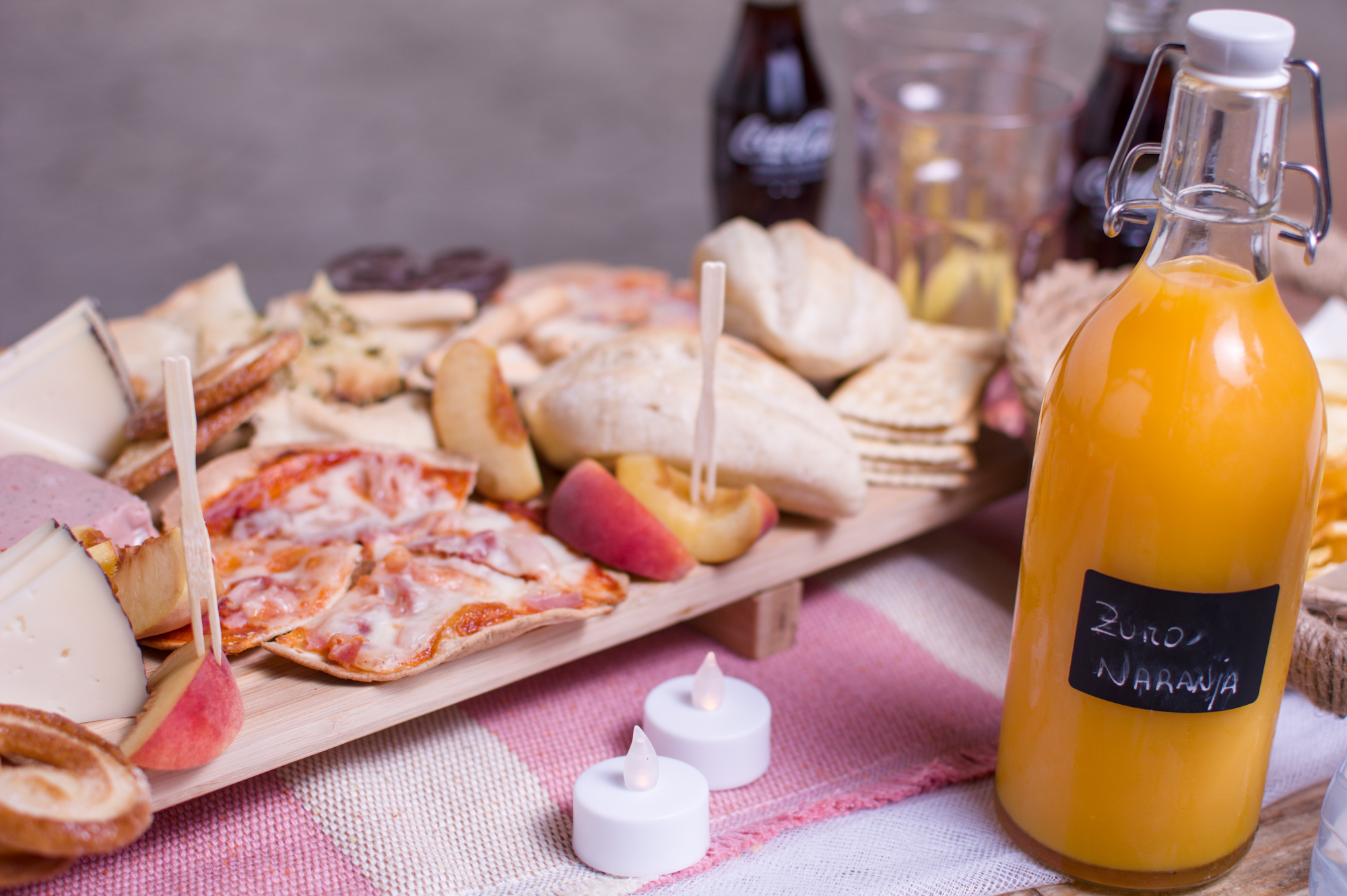 Decoración romántica del picnic Refugio al Atardecer