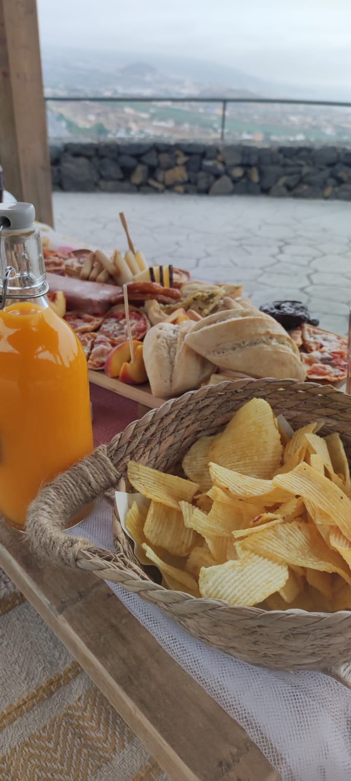 Detalle de picnic Refugio al Atardecer en Tenerife