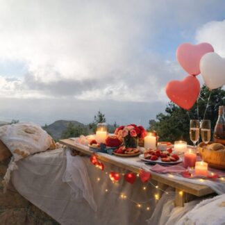 Picnic romántico en Amanara con vistas naturales en Tenerife por San Valentín